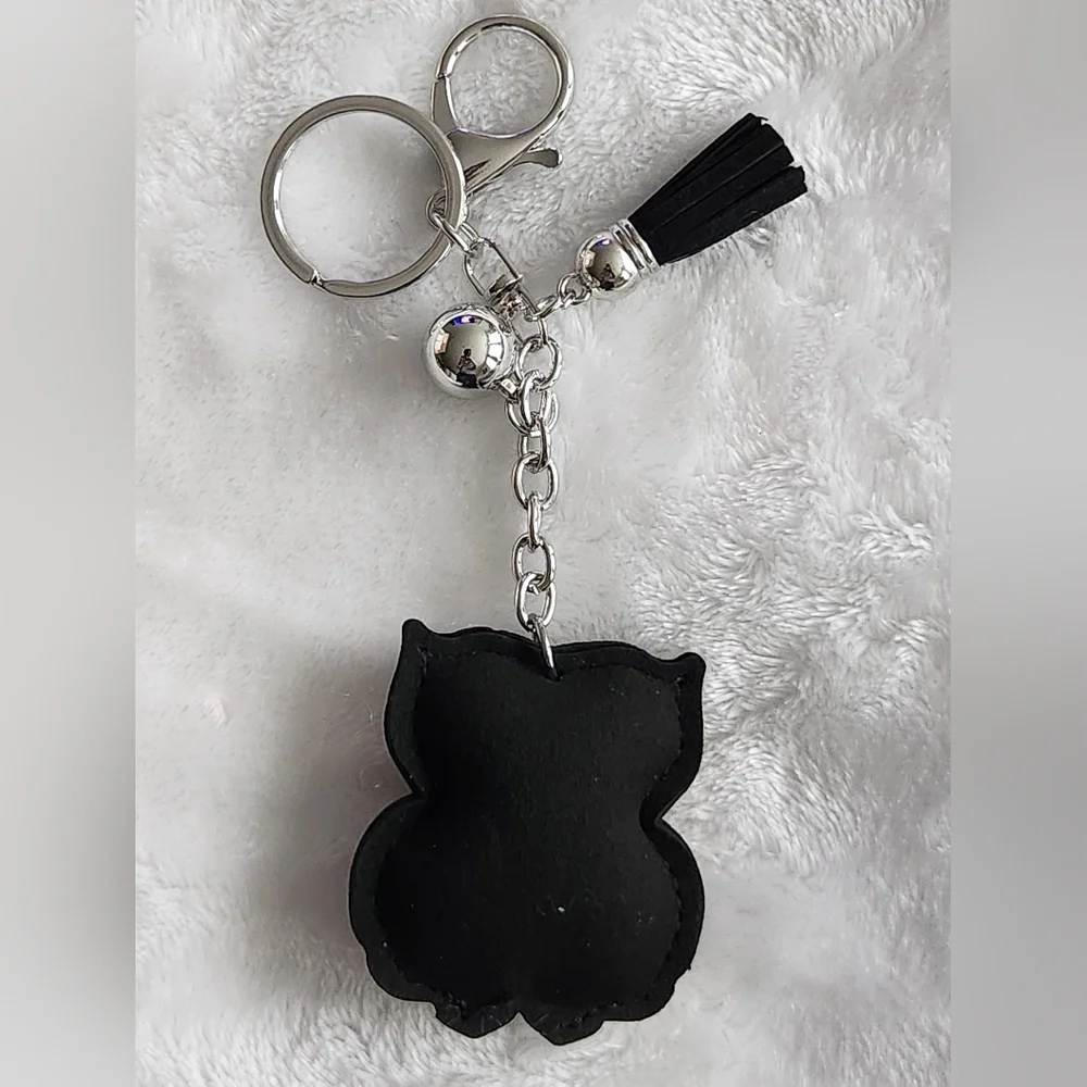 Sparkling Owl Keychain with Rhinestones Bag Charm