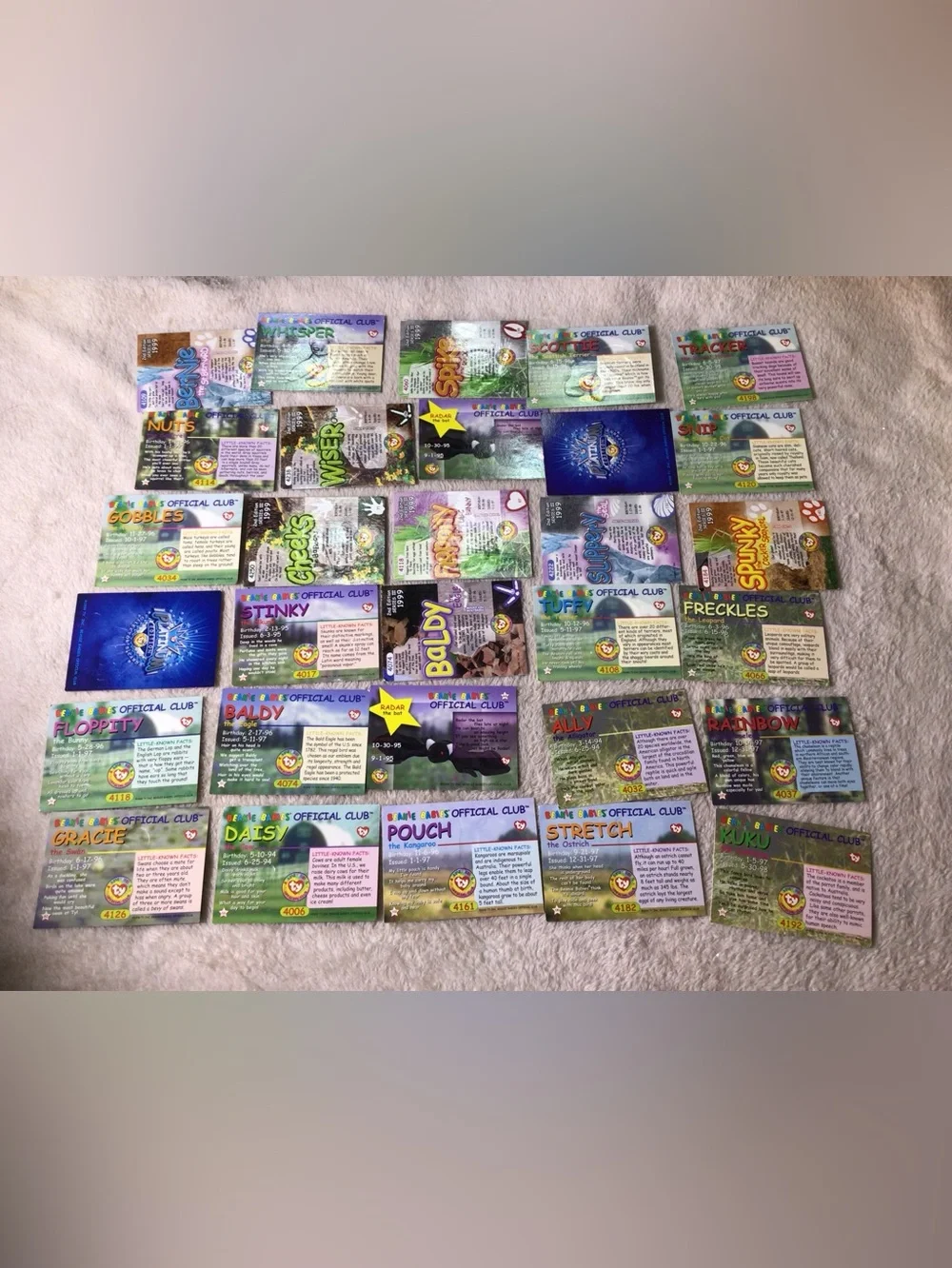 Ty Beanie Babies Collection Cards