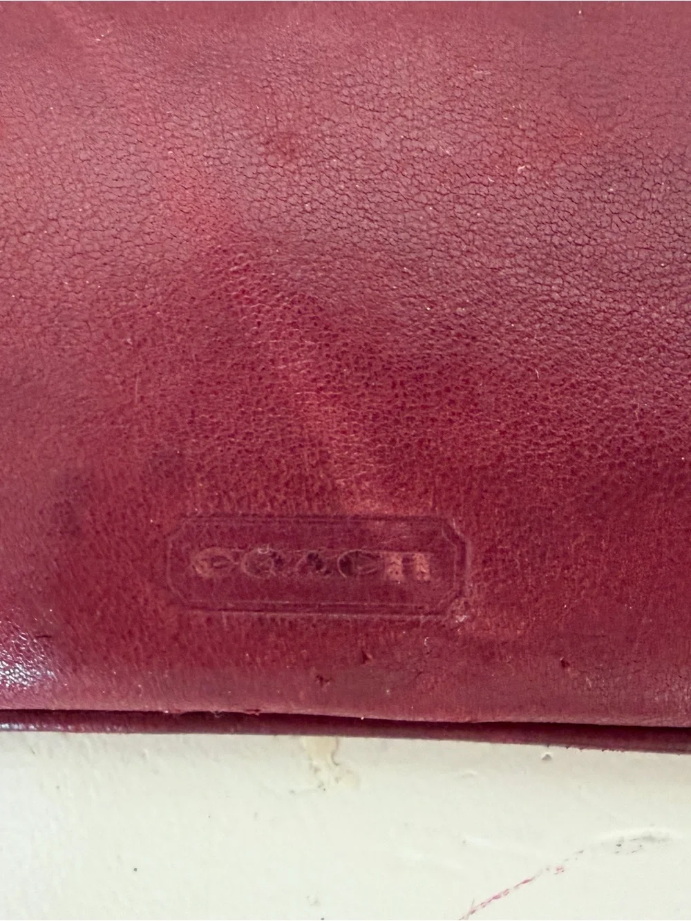Coach compact leather