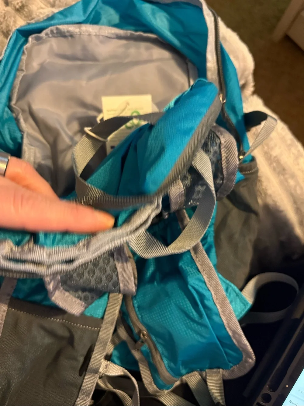 Waterfly teal backpack