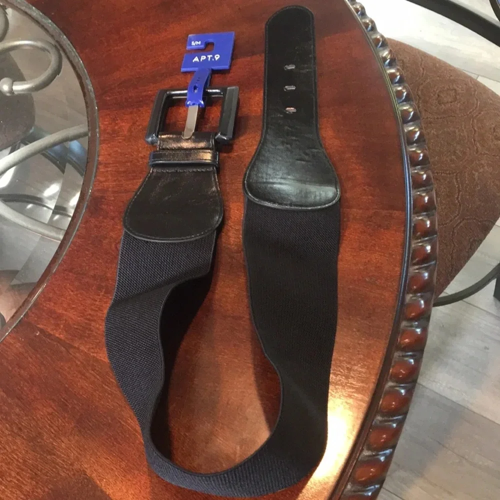 New* APT 9‎ Black wide Buckle Belt