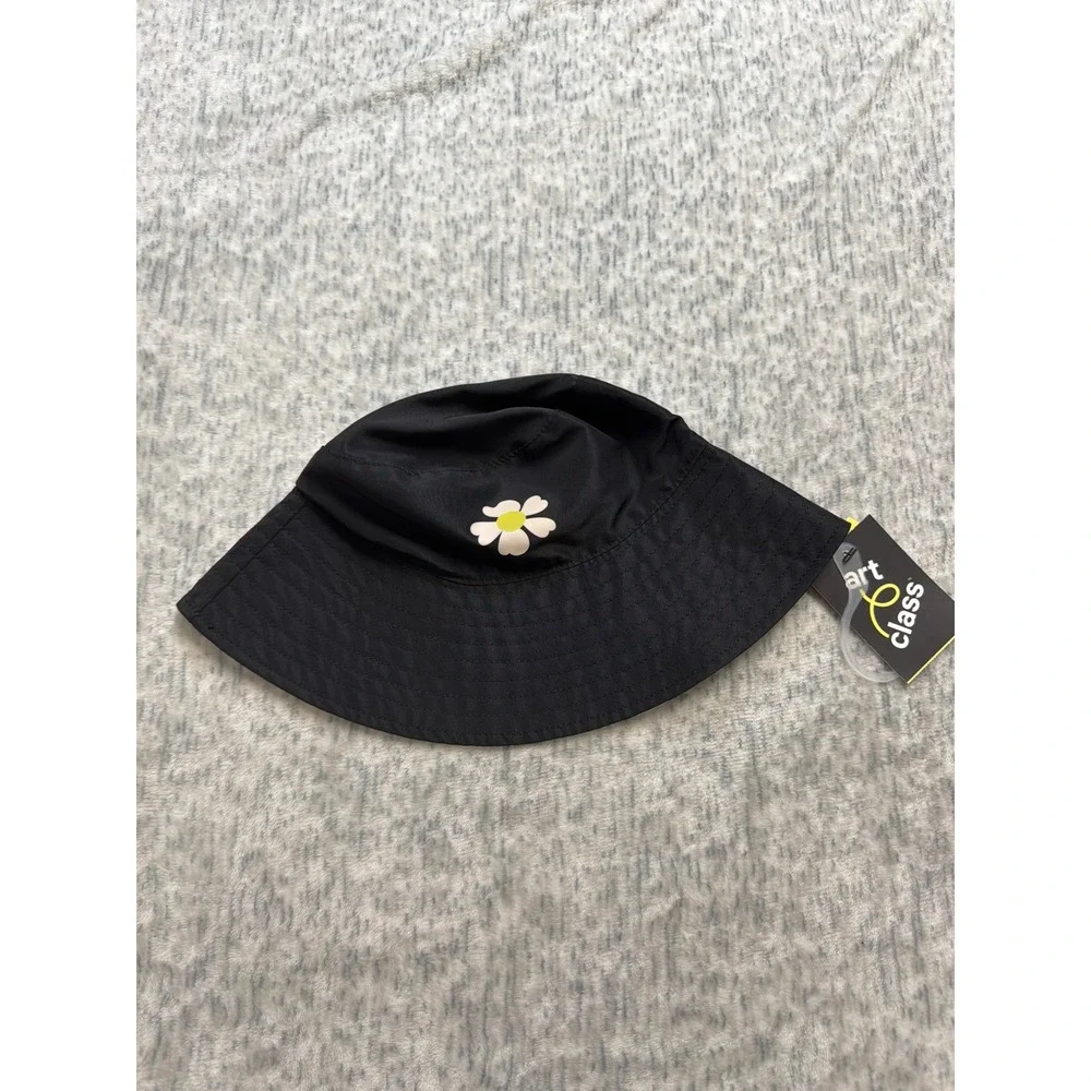 Art Class Kids Reversible Bucket‎ Hat Black Daisy Floral UPF 50 OSFM HT6970660SK