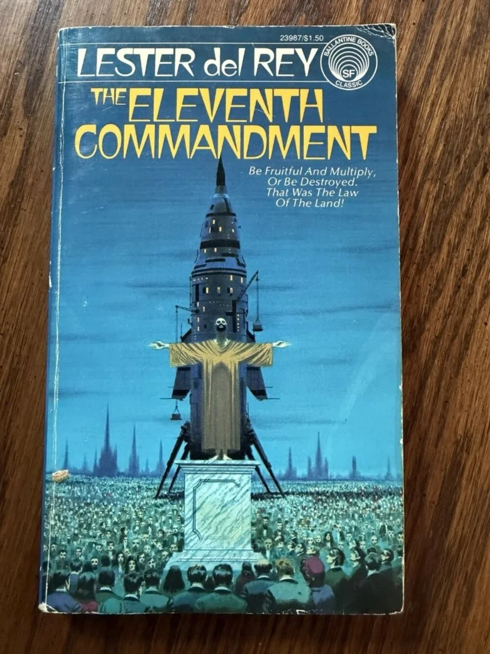 THE ELEVENTH COMMANDMENT by Lester Del Rey‎ 1976 Ballantine Paperback VTG