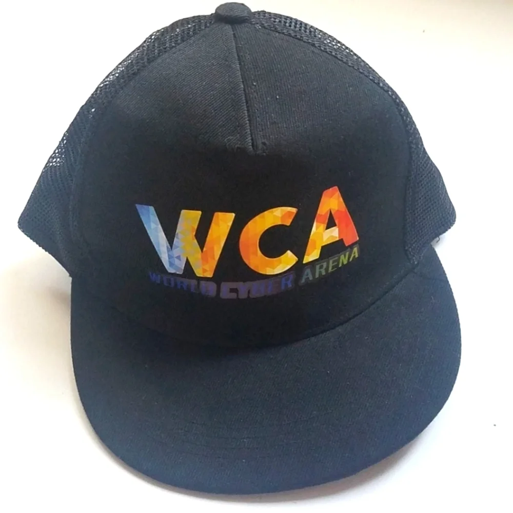 World Cyber Arena | Black cap with back mesh and adjustable snapback