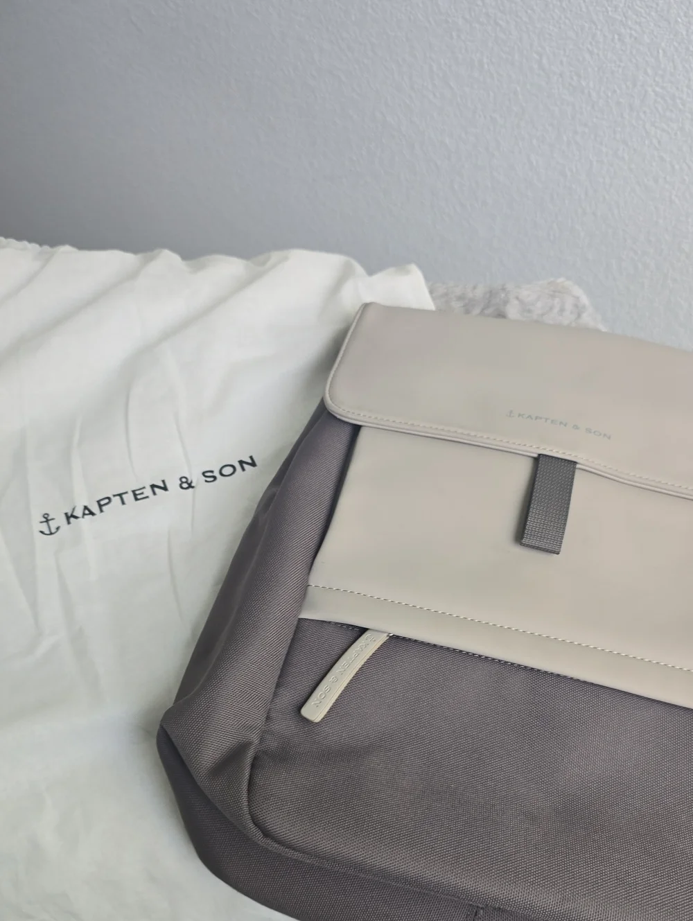 Women's Two-Tone Taupe & Cream Backpack