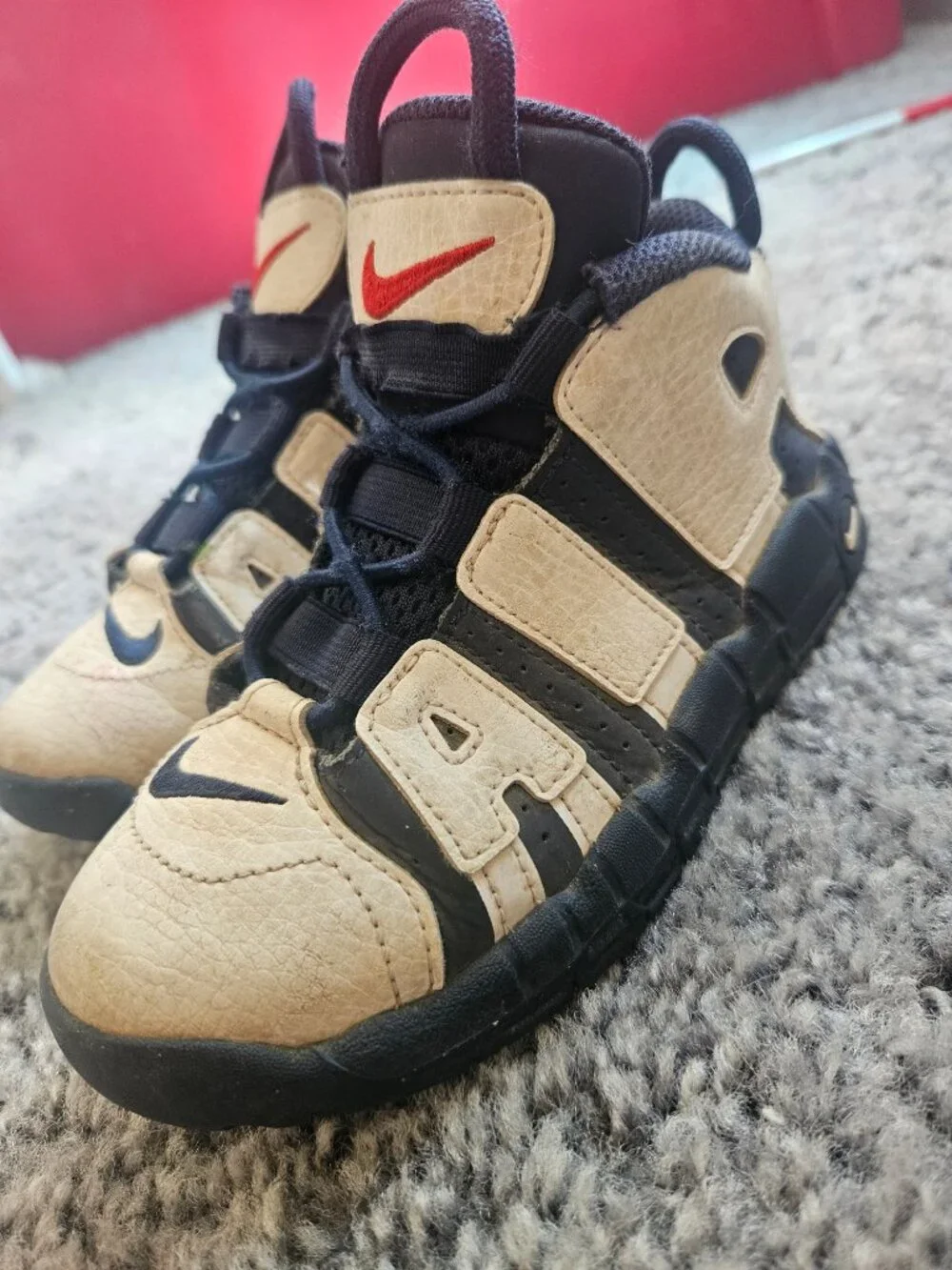 Nike Air More Uptempo Olympic Toddler 10C White Navy Red FV5368-100