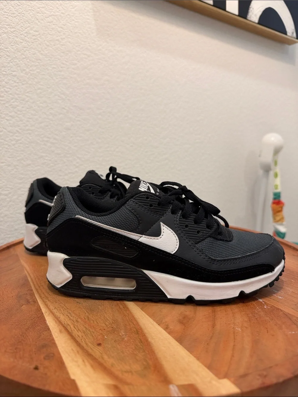 Nike Air Max Kids Black and White Low-Top Sneakers