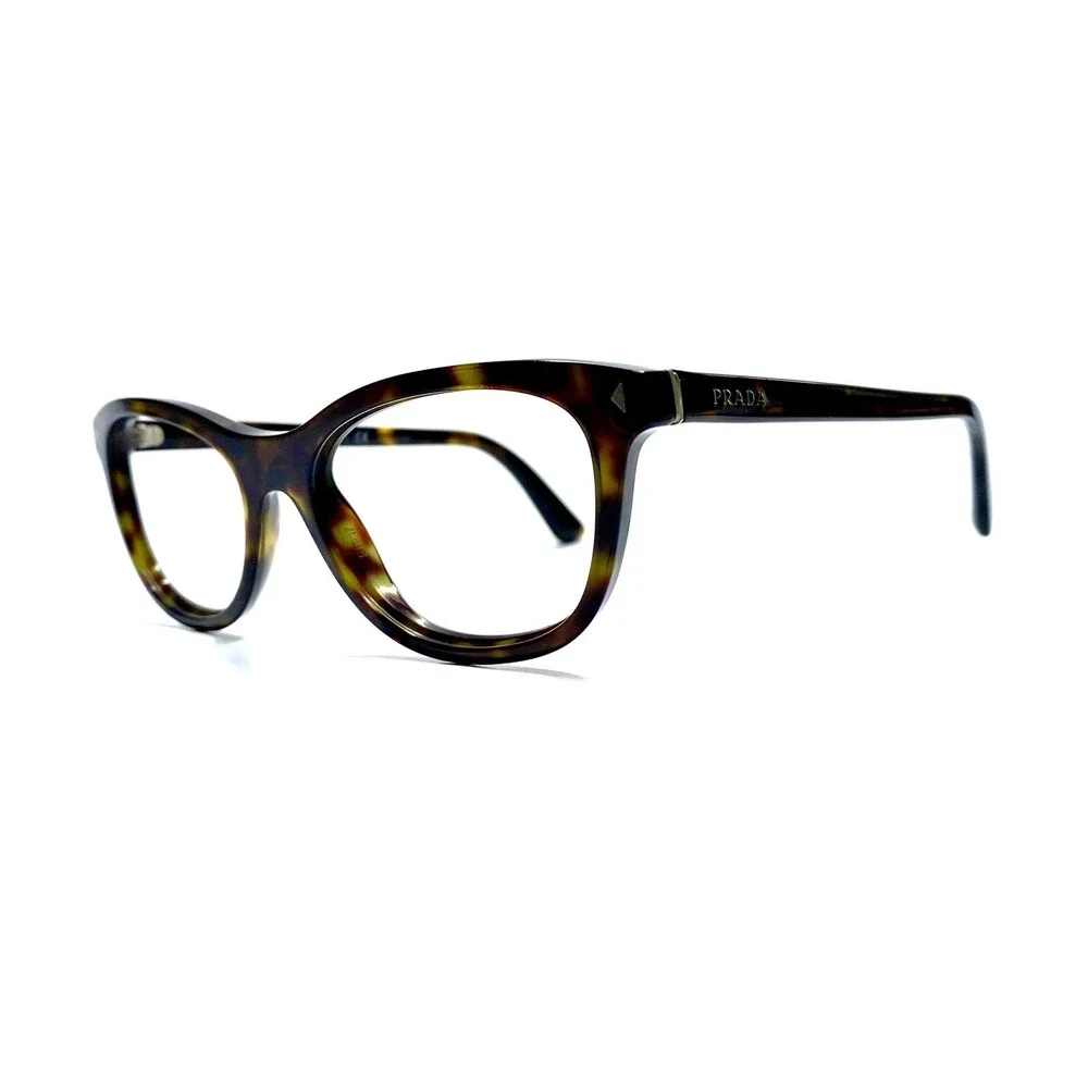 New Prada Brown Tortoise Cat Eye Retro Glasses Italy VPR05B 2AU-101 51 17 140