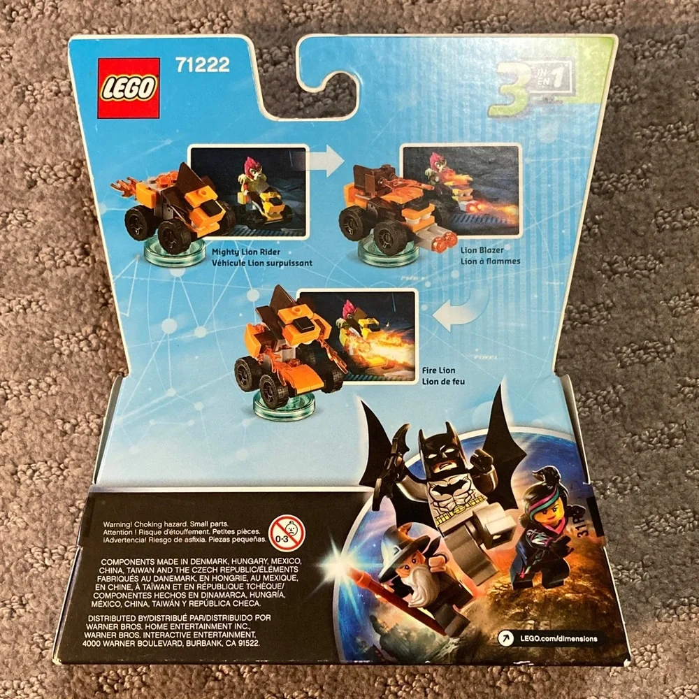 New LEGO Dimensions CHIMA 71222 Laval + Mighty Lion Rider Fun Pack.
