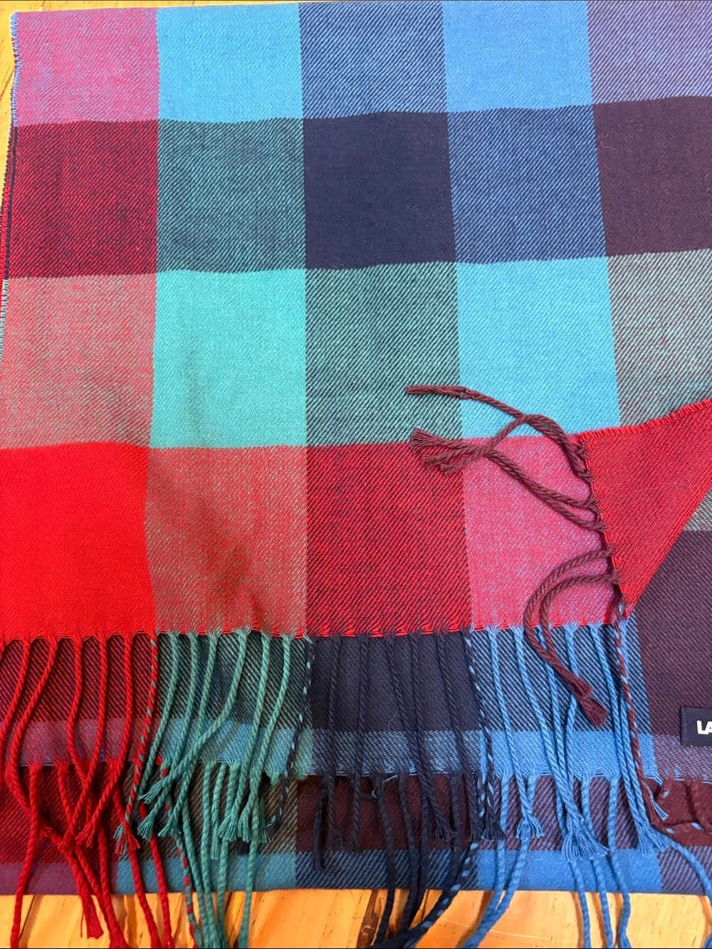 Lands End bold plaid