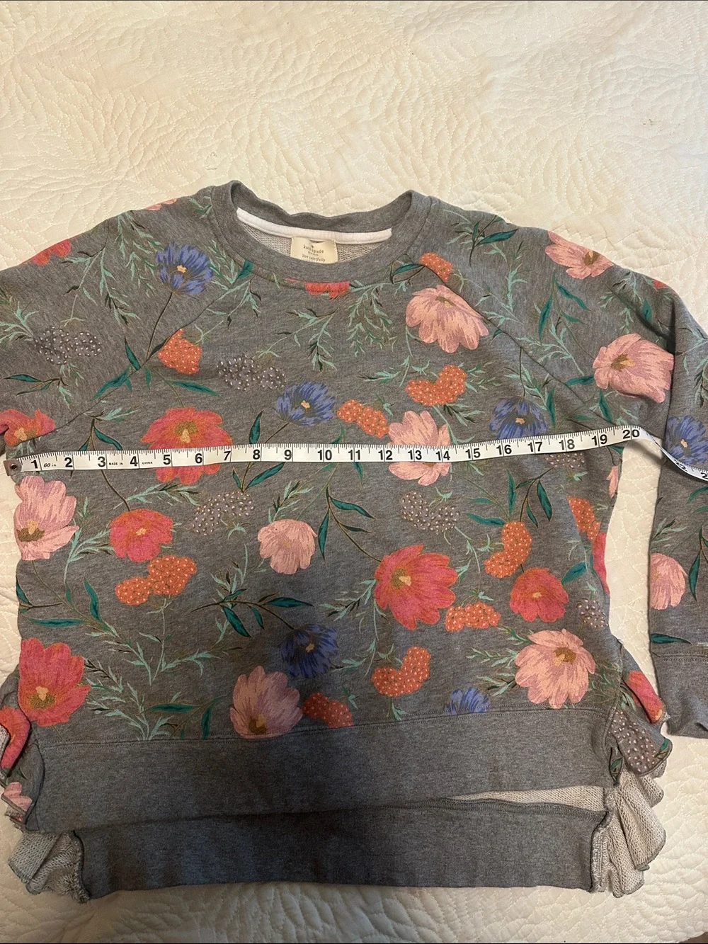 kate spade gray crewneck