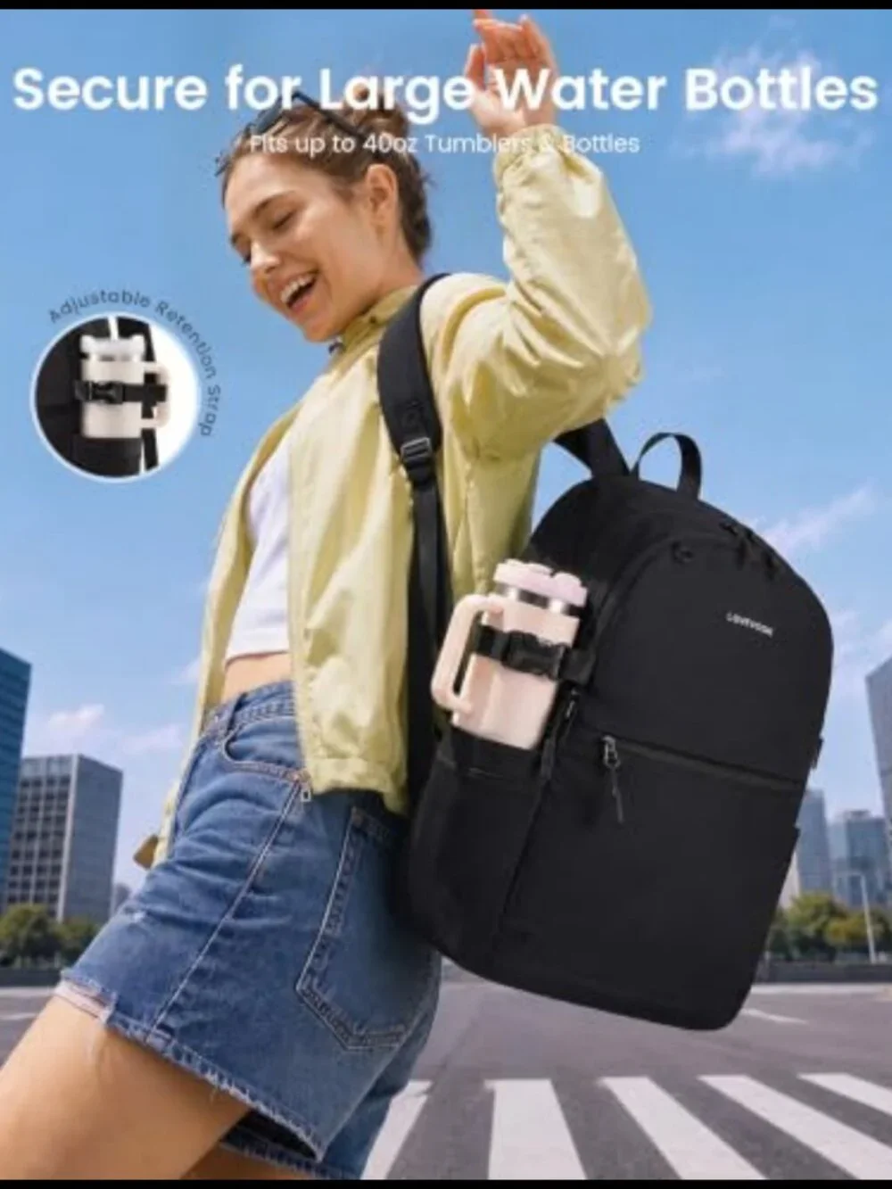Unisex Casual Laptop Backpack Water Resistant Fits 15.6