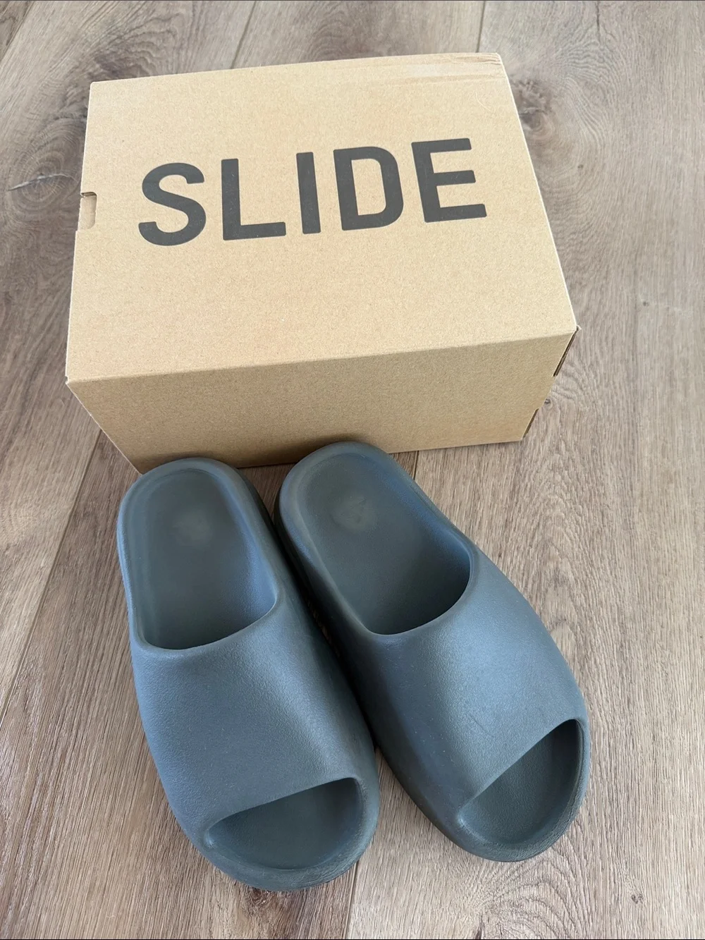 Yeezy Kids Gray Slide Sandals