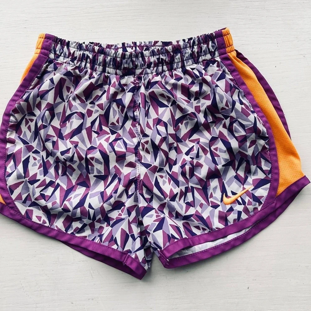 Nike Dri fit girls running shorts size‎ 4 purple/orange