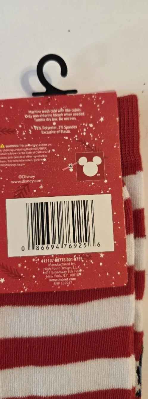 Disney Stitch Holiday Socks Red, White & Blue