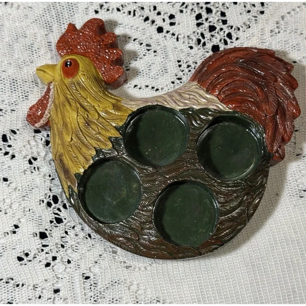 RAC Designs Rooster Votive Candle Holder Resin Farmhouse Decor Item 85221