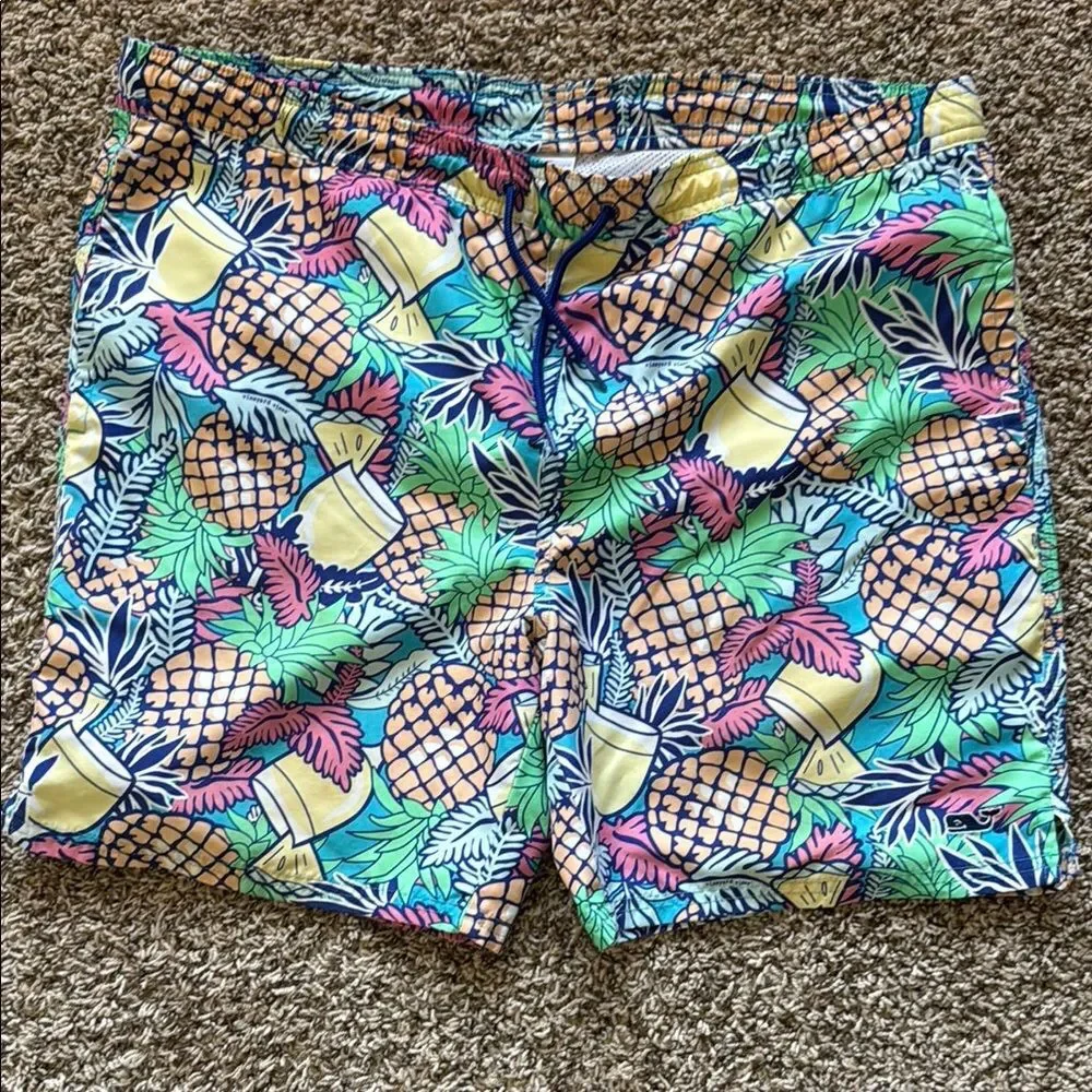 Vineyard Vines Small Swim‎ Pineapple Palm Pina Colada