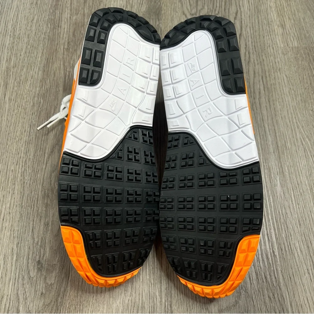 New Nike Air Max 1 ‘86 OG Mens Sz 11 Golf‎ Shoes White Ceramic Orange DV1403-118