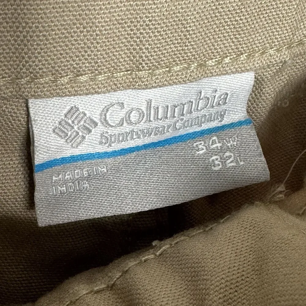 Columbia Rugged Ridge‎ Outdoor Pants Trousers Size 34x32 Khaki Tan Men’s Active