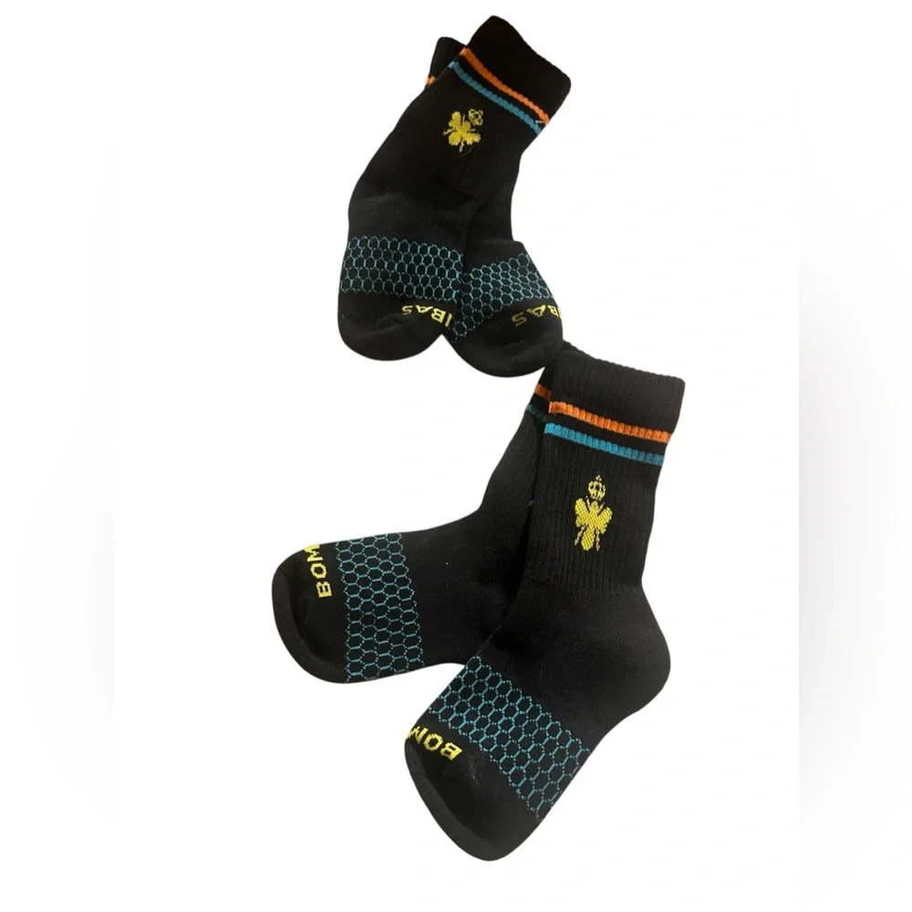Bombas Honeycomb Arch Support Crew‎ Socks Size XS Bundle of 2 NEW