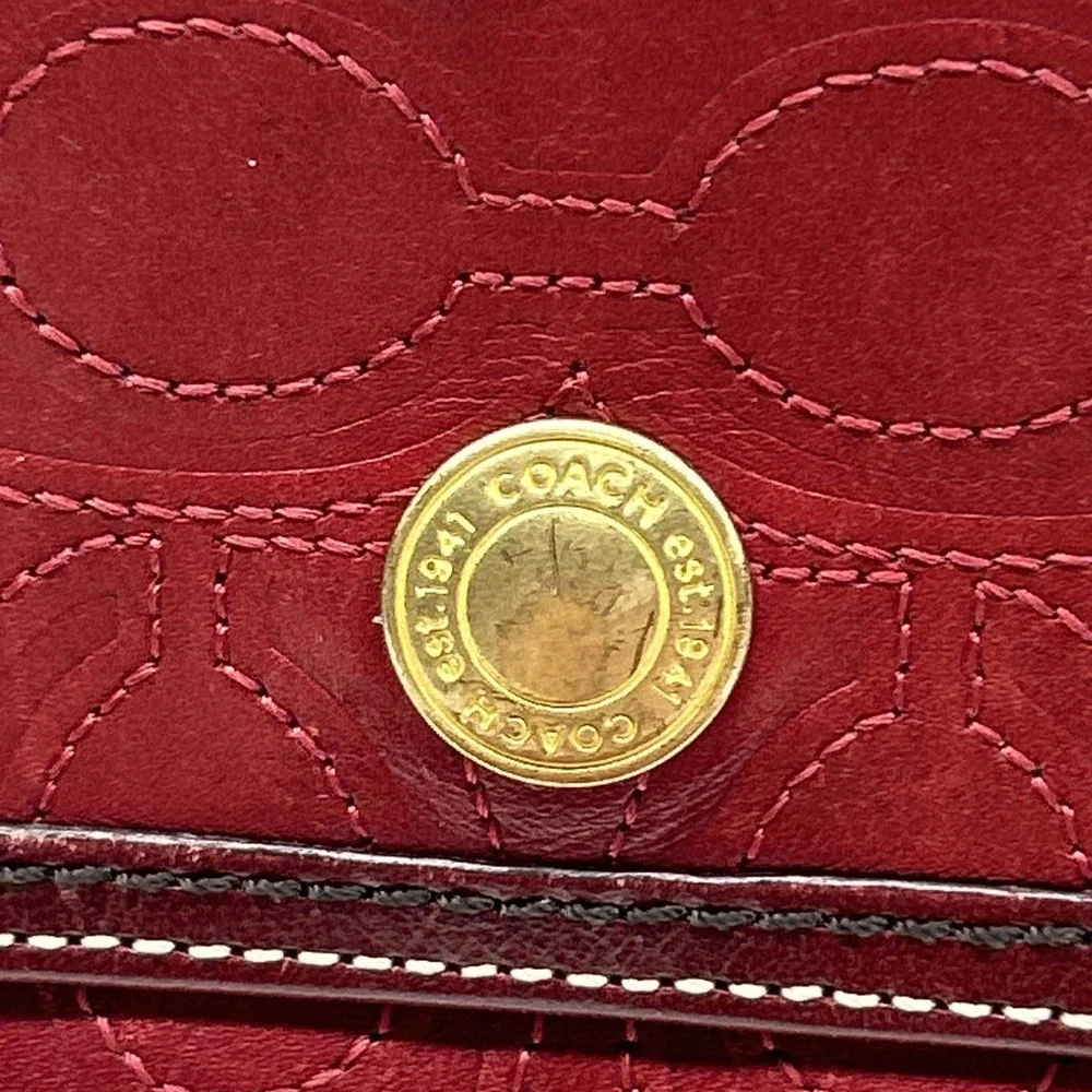 Coach signature red