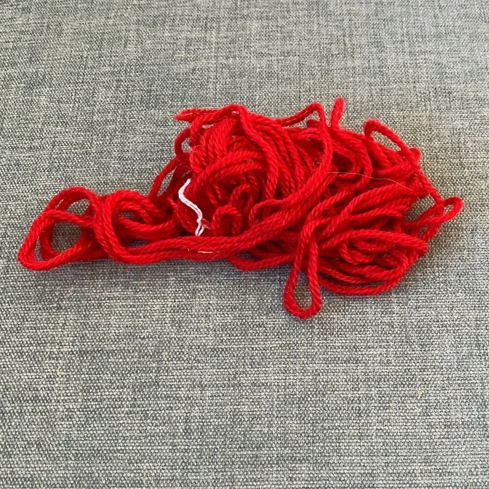 Red Needlepoint Thread Yarn