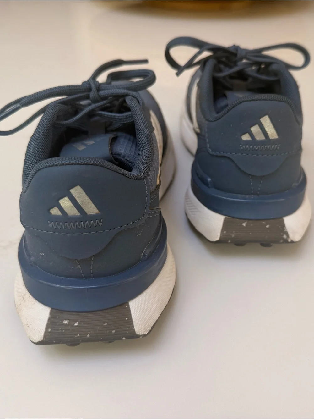 adidas Kids Blue Sneakers with White Stripes