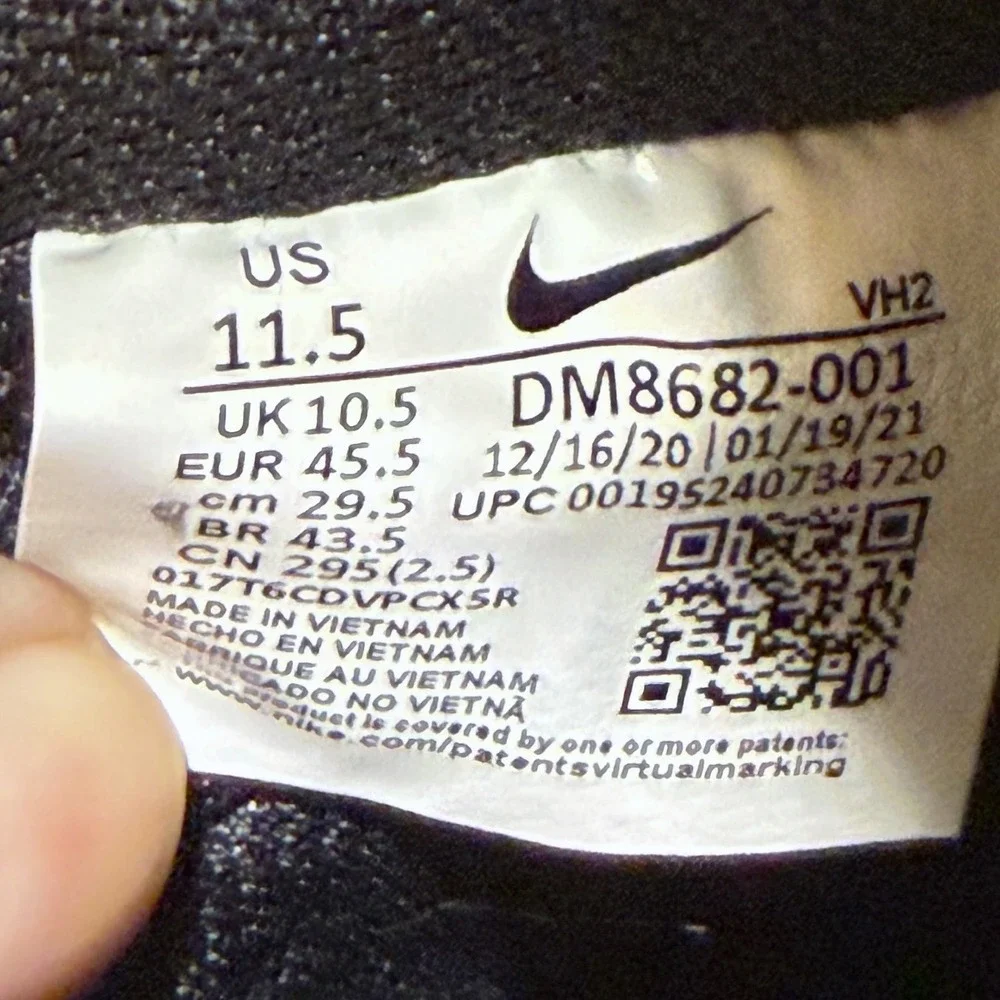 Nike Court Vision Mid Black Red BRED DM8682-001 Mens 11.5‎