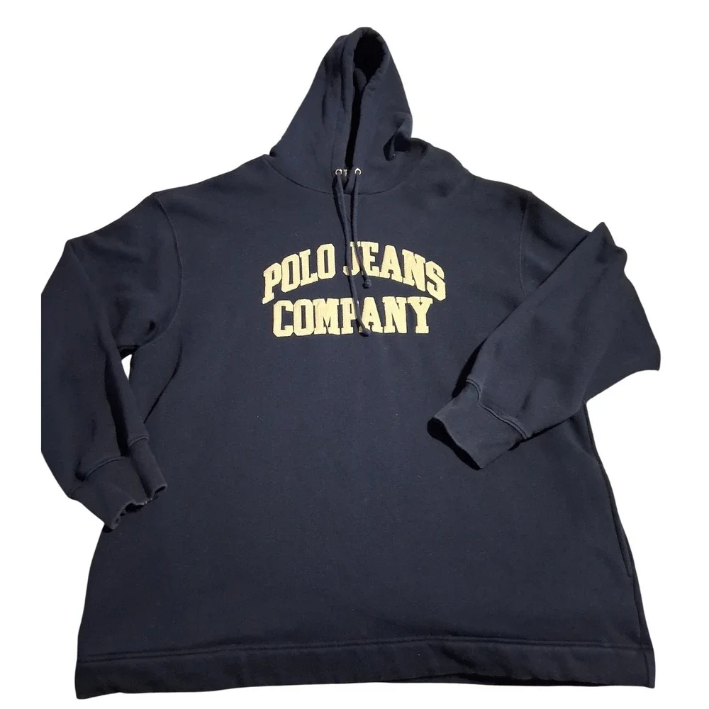 Vintage Y2k Polo Jeans Ralph Lauren Grungecore Preppy Varsity‎ Hoodie Sweatshirt