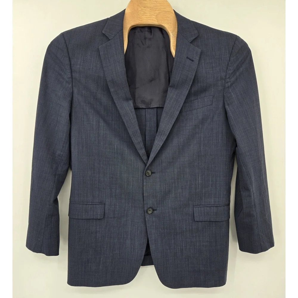 Brooks Brothers BrooksCool Fitzgerald Navy Blazer Jacket 44L Wool Full Canvas 2B