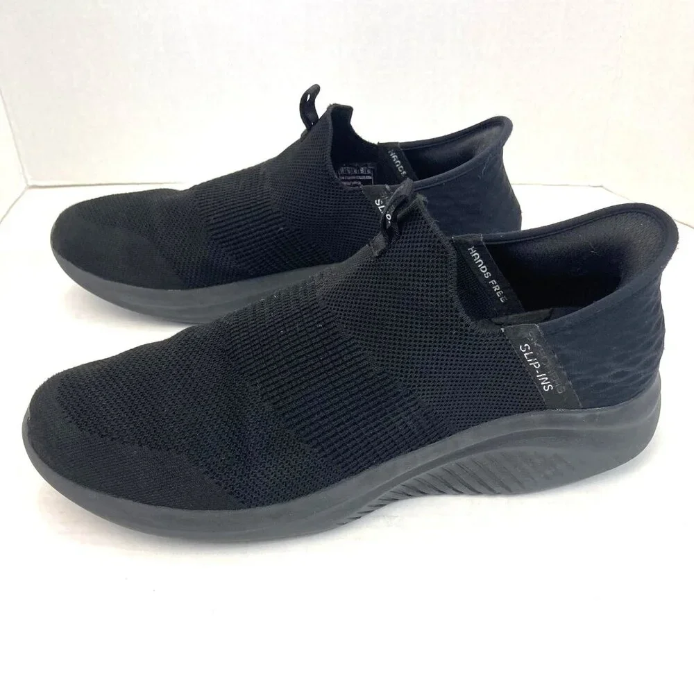Skechers Slip-Ins Hands Free Shoes Mens Size 11 Black Mesh Sneakers SN 232450‎