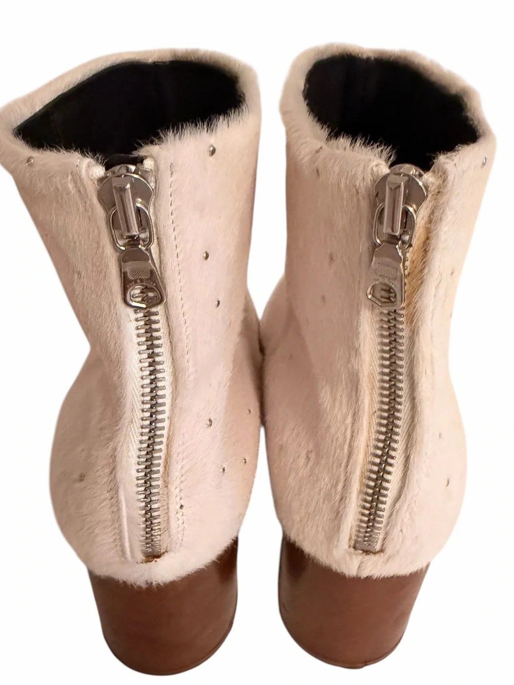 Rag & Bone White Studded Calf Hair 
