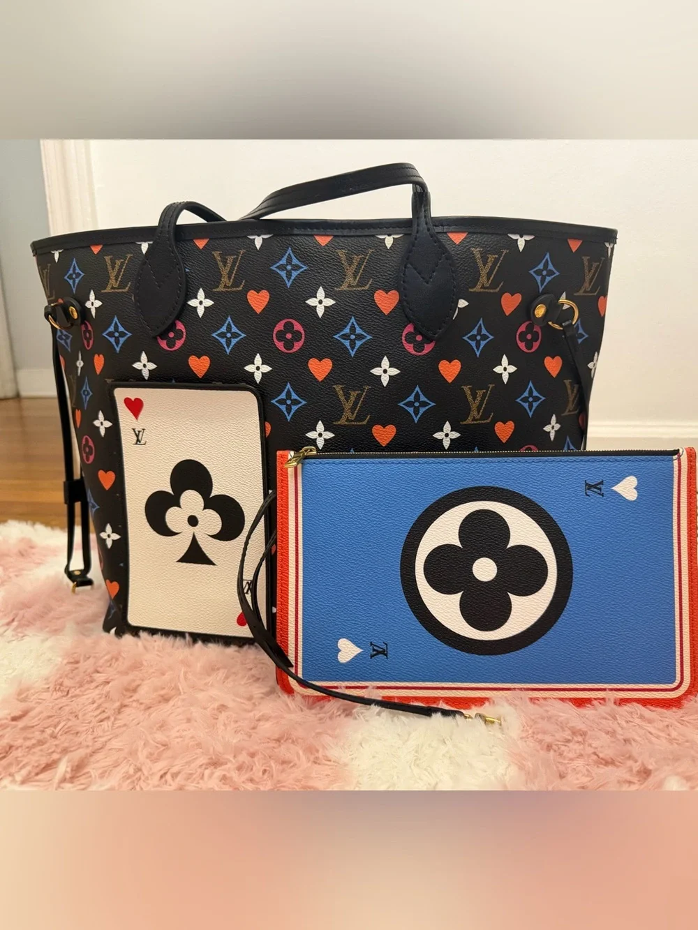 ♠️Louis Vuitton GAME ON Neverfull MM WITH POUCH & insert