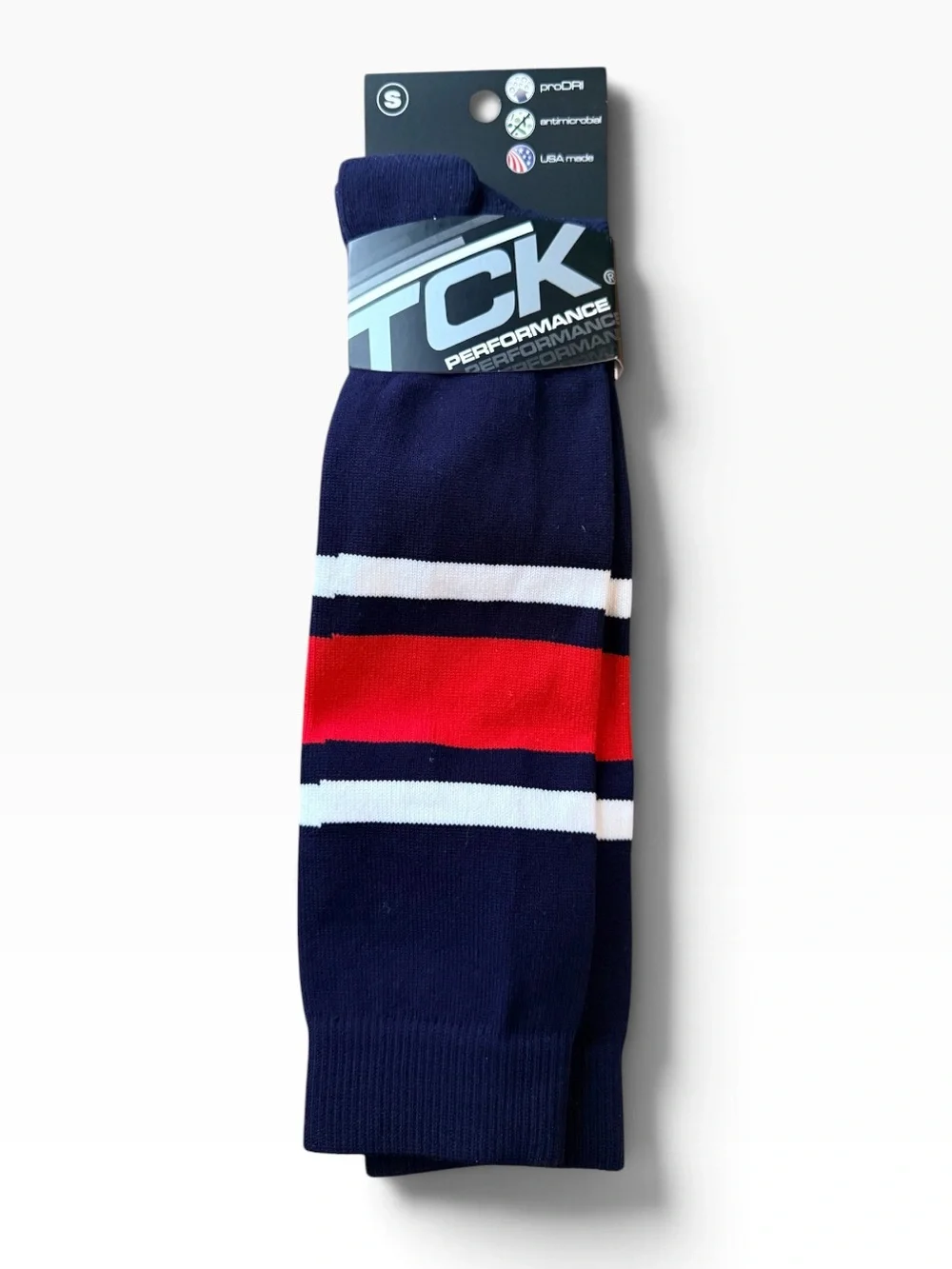 TCK Dugout Series OTC Baseball Softball Socks Navy White Scarlet Small NWT USA