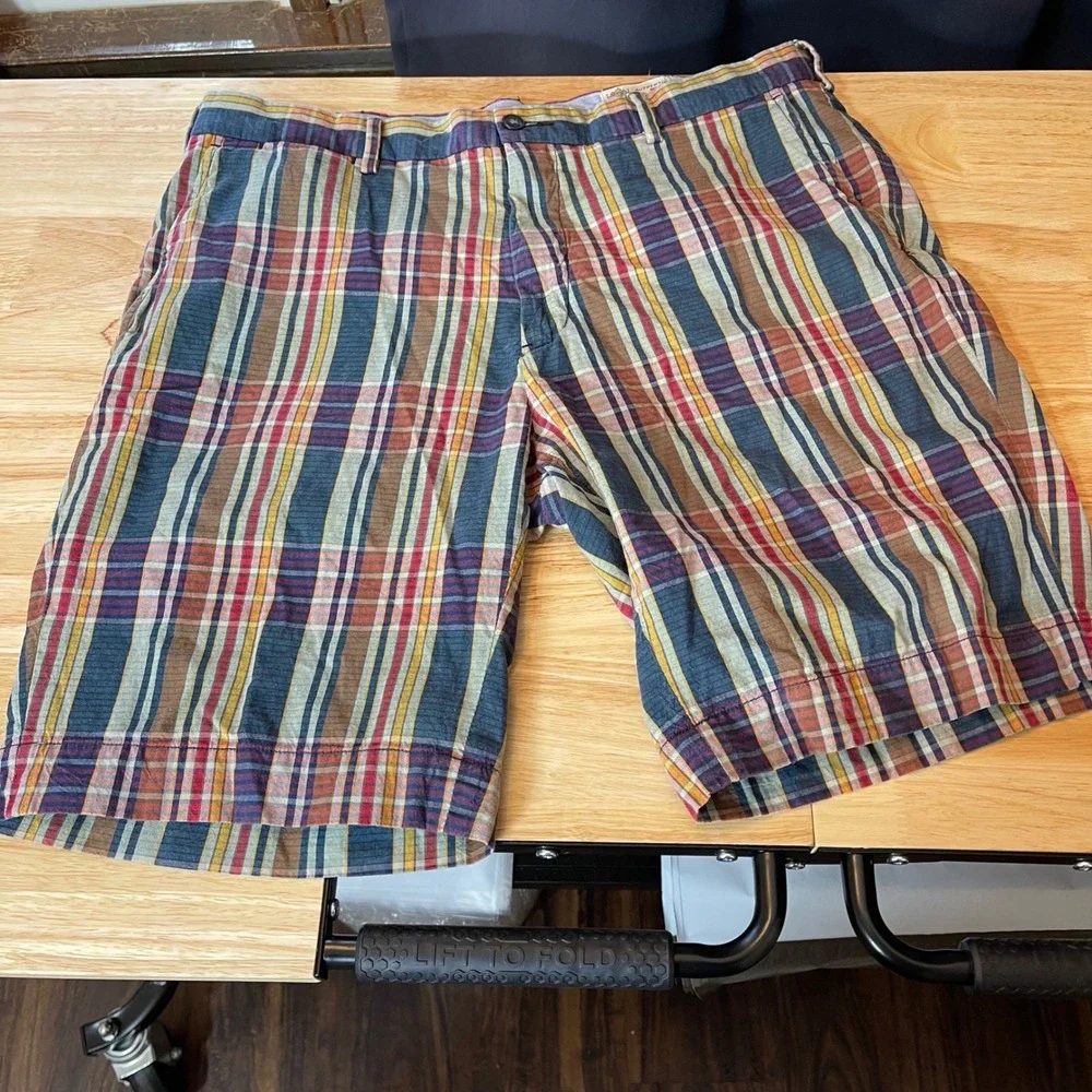 Polo Ralph Lauren India Madras Plaid Classic Fit Chino Shorts Men's Size‎ 34