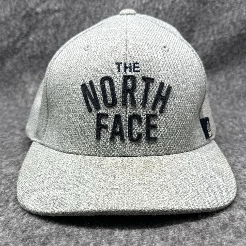 The North Face Trucker Hat Grey Heritage Patch Snapback Flexfit 110 Mesh‎