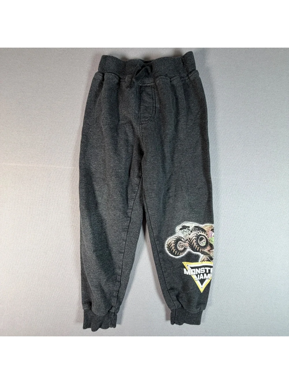 Monster Jam Sweatpants Kids 4T Gray Monster Truck Graphic Joggers Toddler