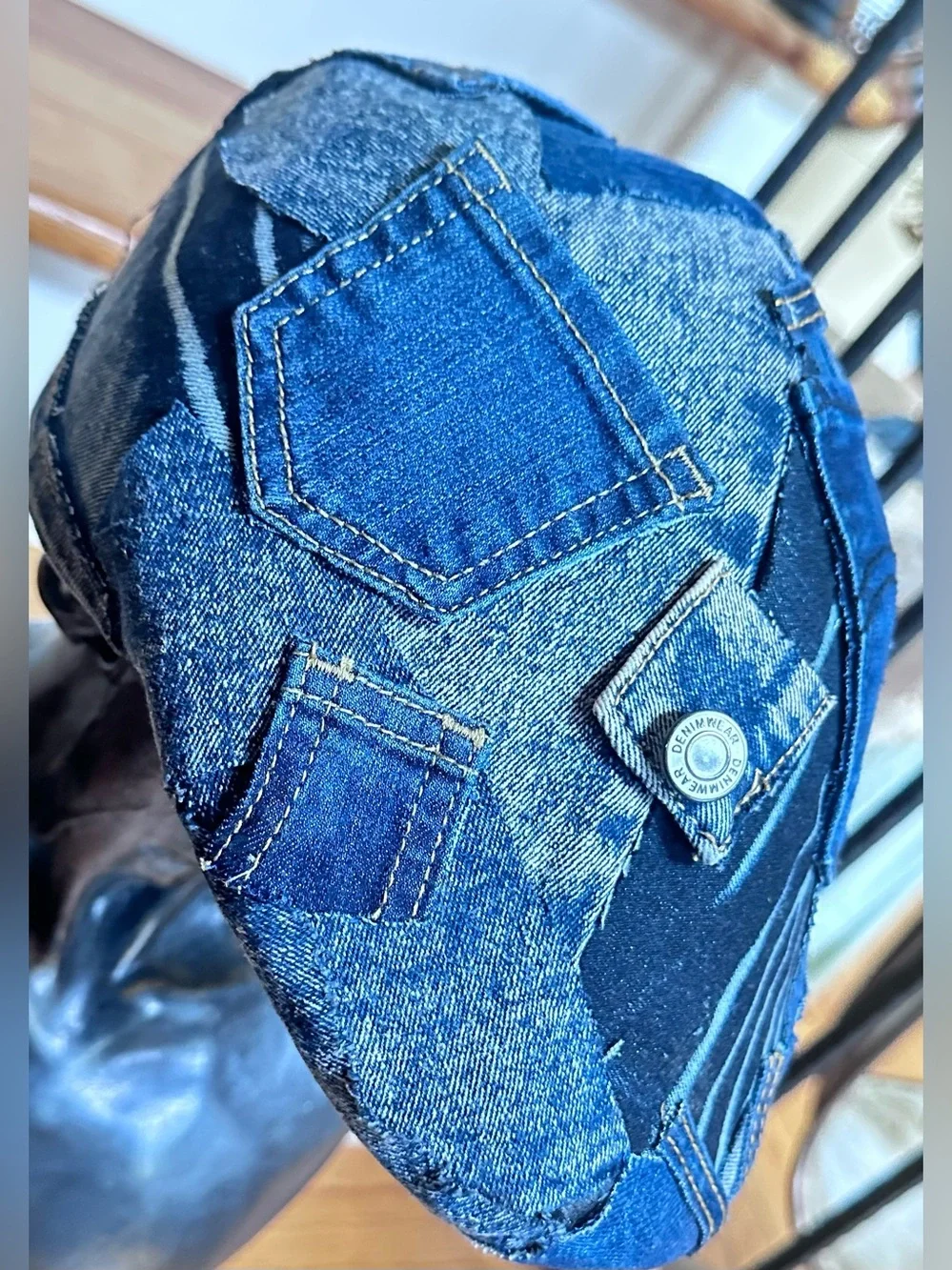 Upcycled denim patchwork
