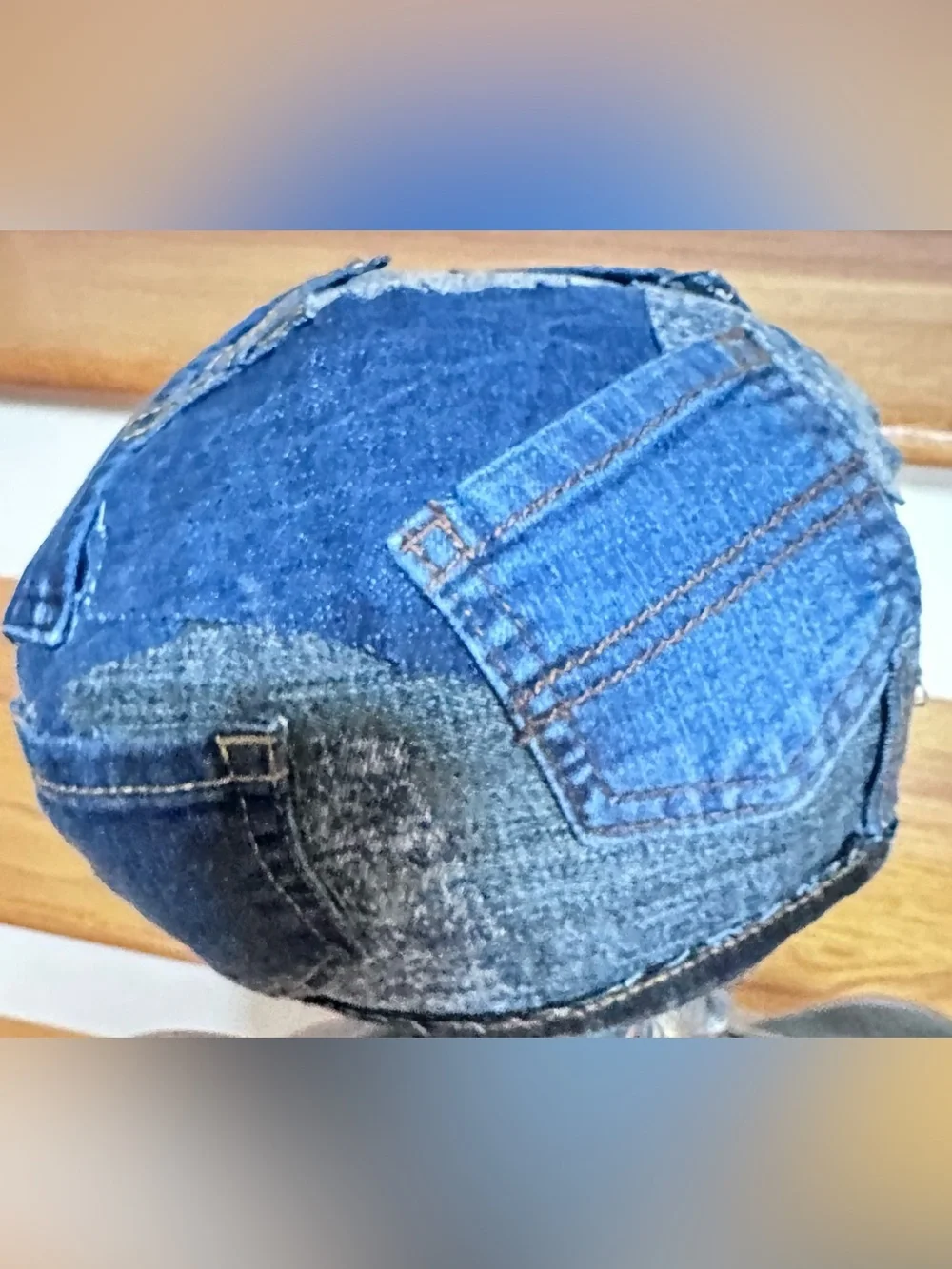 Upcycled denim patchwork