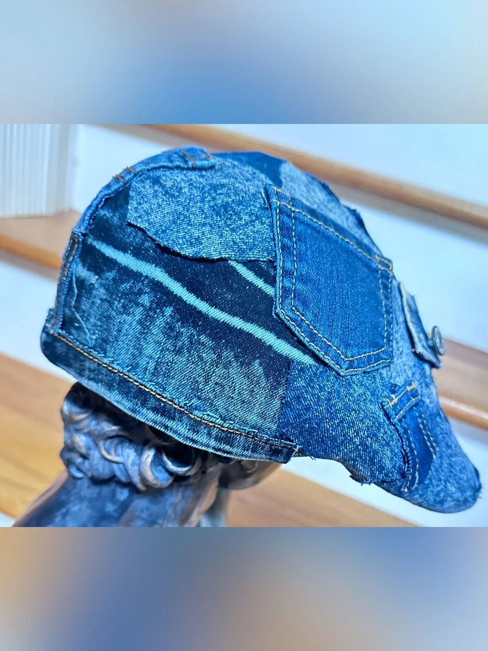 Upcycled denim patchwork