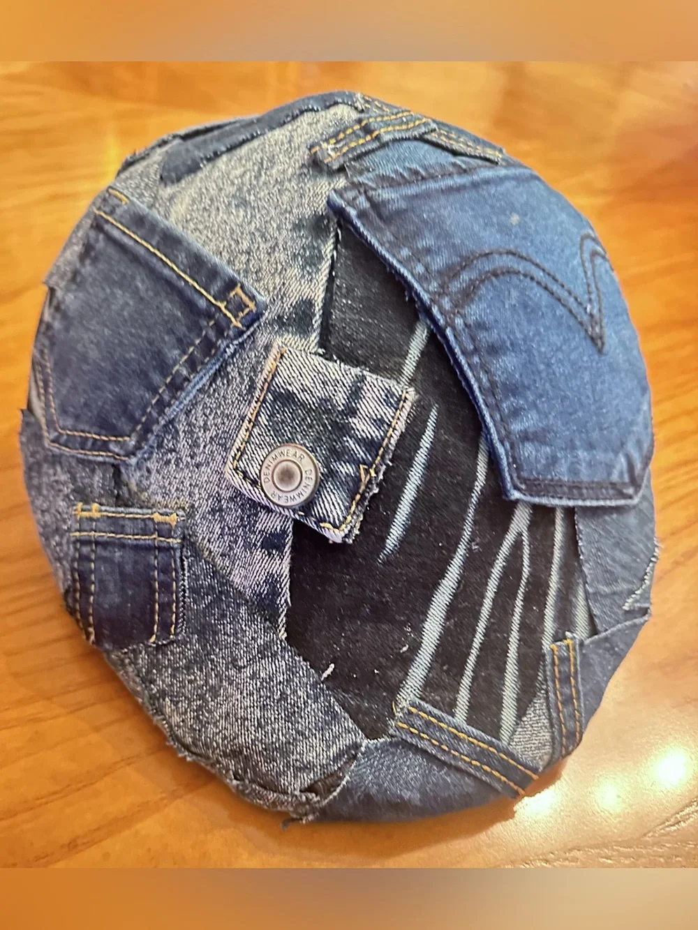 Upcycled denim patchwork
