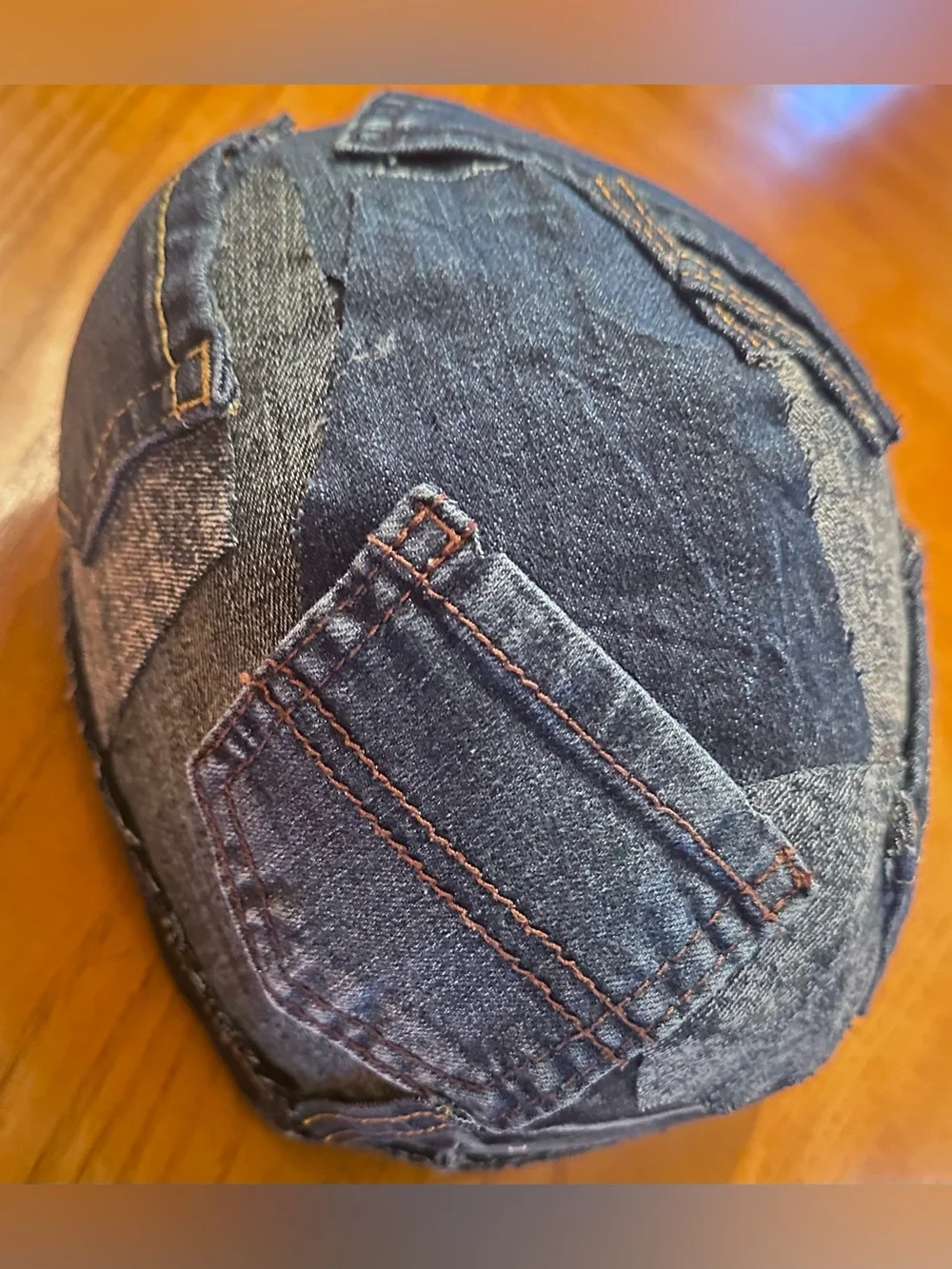 Upcycled denim patchwork