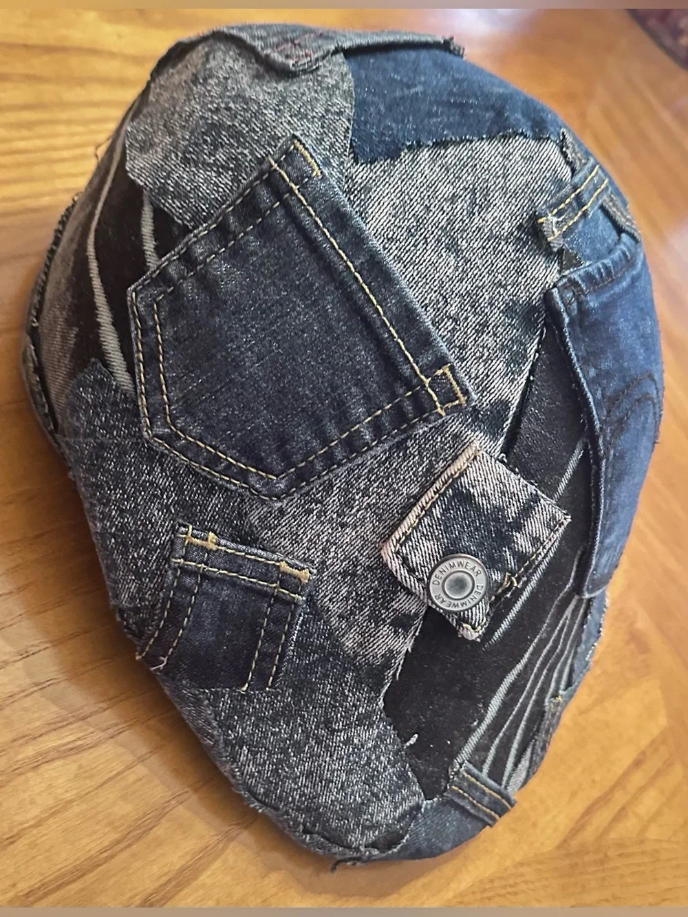 Upcycled denim patchwork