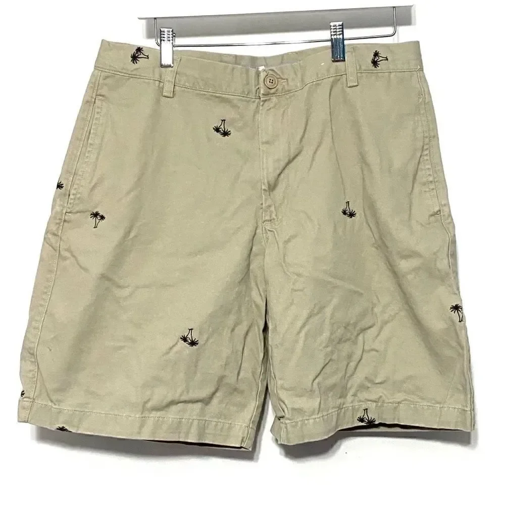 Islander palm tree khaki shorts sz 34