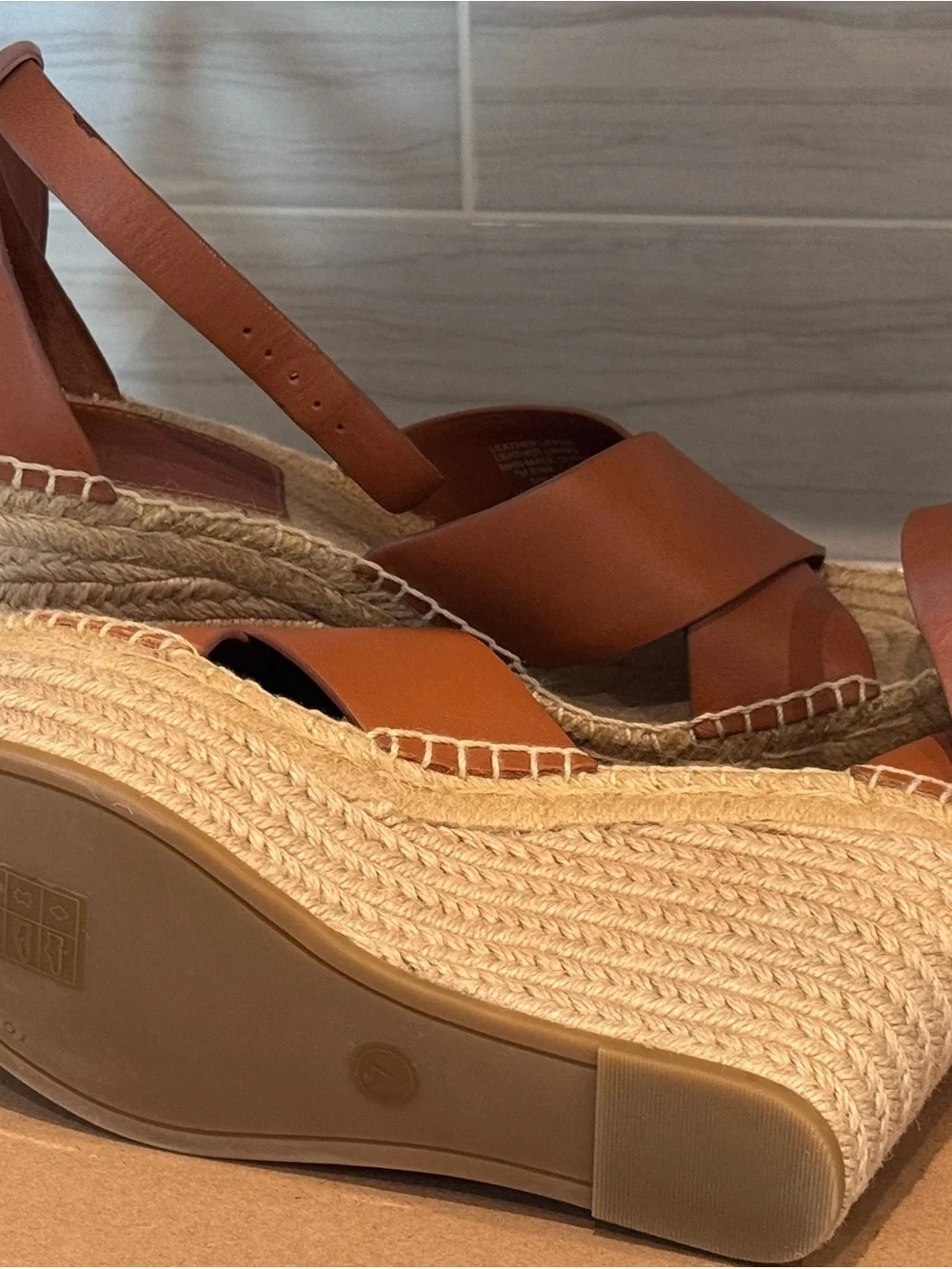 Tory Burch crossed leather