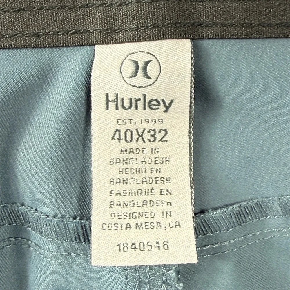 Hurley Pants Mens 40x30 Slate Blue Hybrid Tech Performance Golf Active Stretch‎