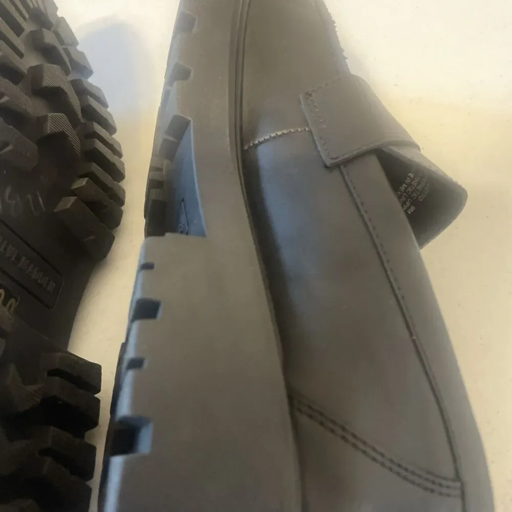 Women's black Penny Loafers Shoes Steve Madden 9M Lotto 1.5”heel