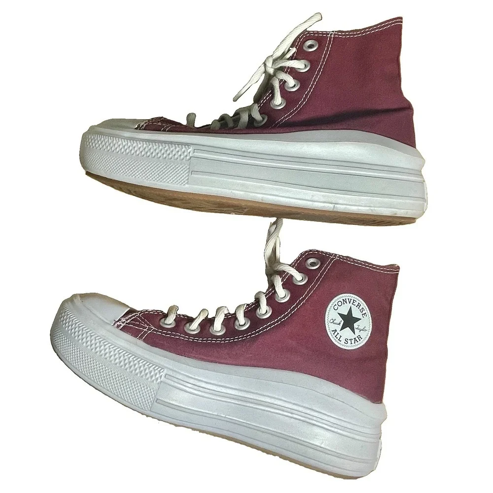 Converse Chuck Taylor All Star Platform High Top womens 6 Canvas Beetroot Red
