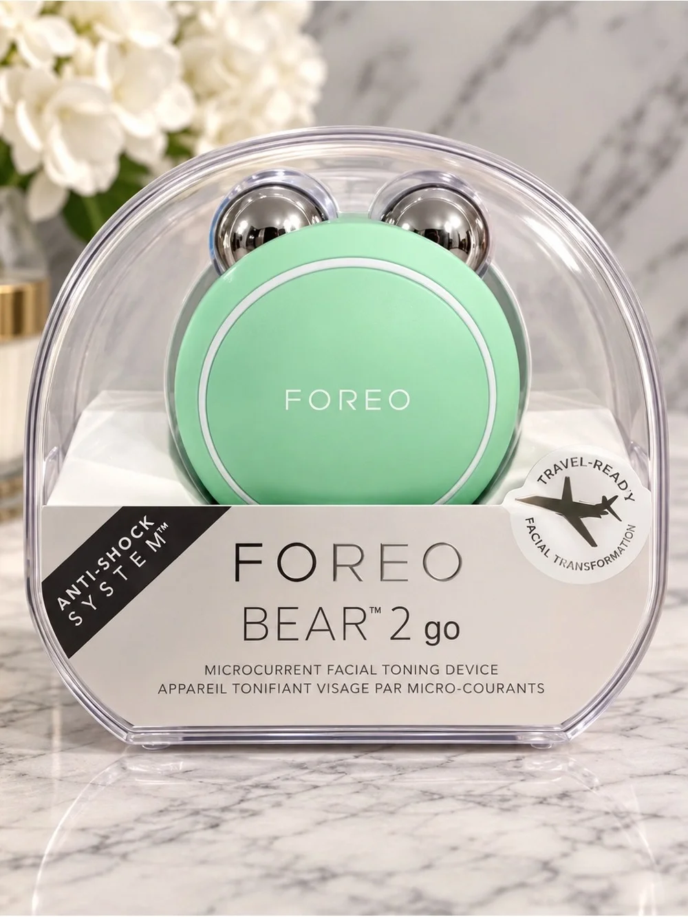NEW FOREO BEAR 2 go Microcurrent Facial Toning Device Pistachio – $279 Retail