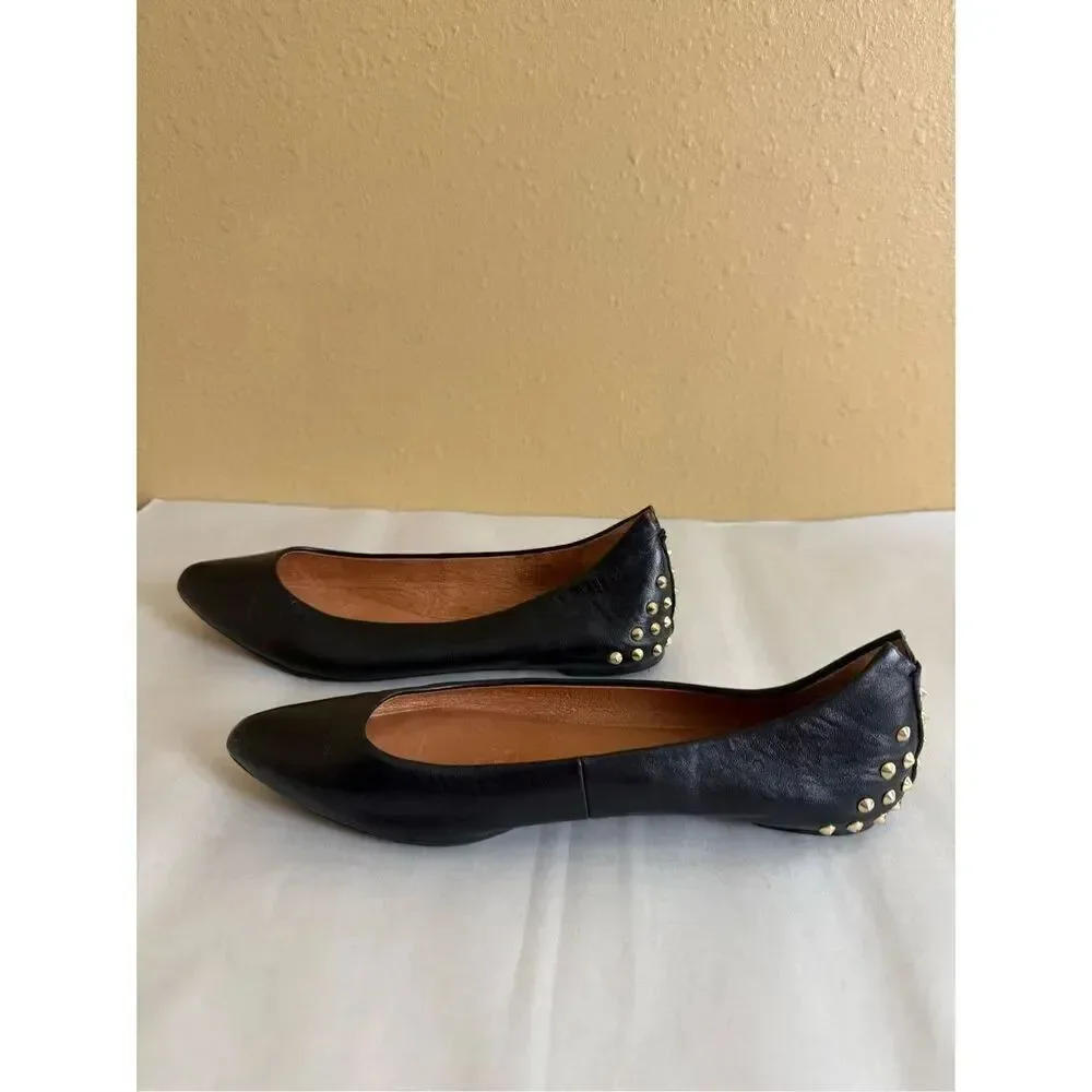 Halogen Black Flats  Pointed Toe Style SZ 7.5 M